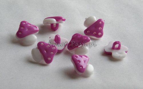 guzik muchomorek - lawendowy