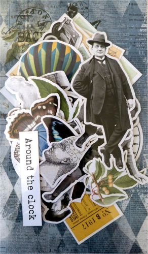 zestaw dodatków die-cut 13@rts - back in time [ephemera]