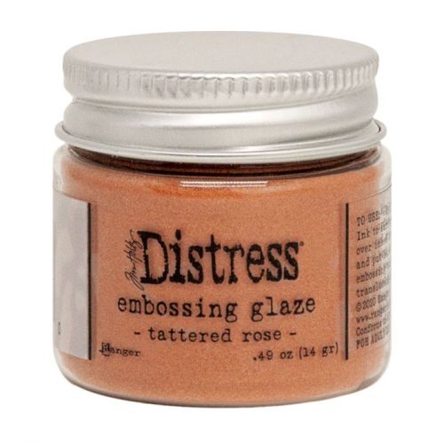 Puder do embossingu Distress Embossing Glaze - tattered rose (herbaciany)