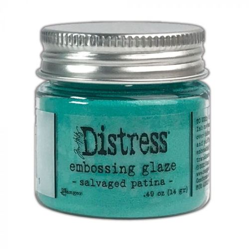 Puder do embossingu Distress Embossing Glaze - salvaged patina (turkusowy)