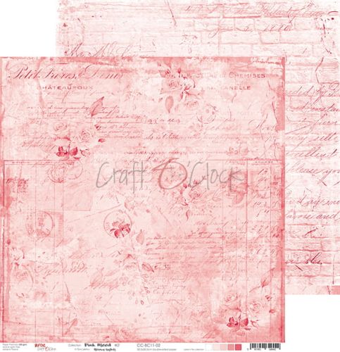 papier scrapbook Craft o'clock - pink mood 02