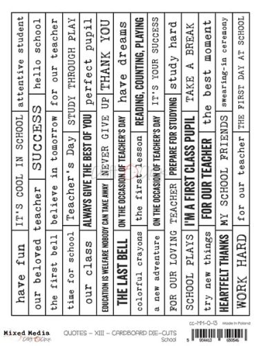 arkusz z napisami craft o'clock - tekturki die cuts (ang) 13