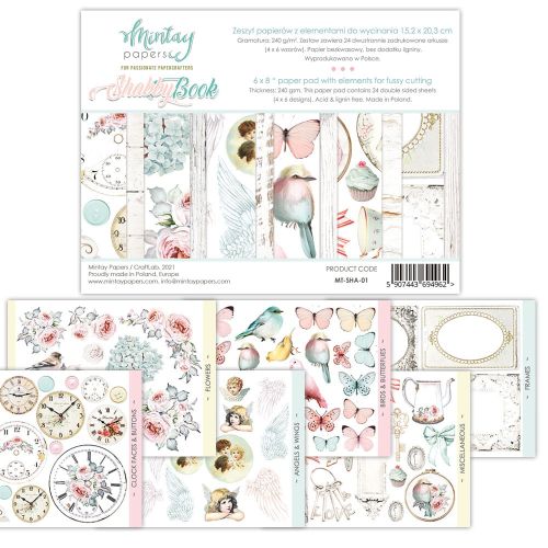 papier scrapbook Mintay Papers - shabby book (elementy do wycinania) [bloczek/pad]