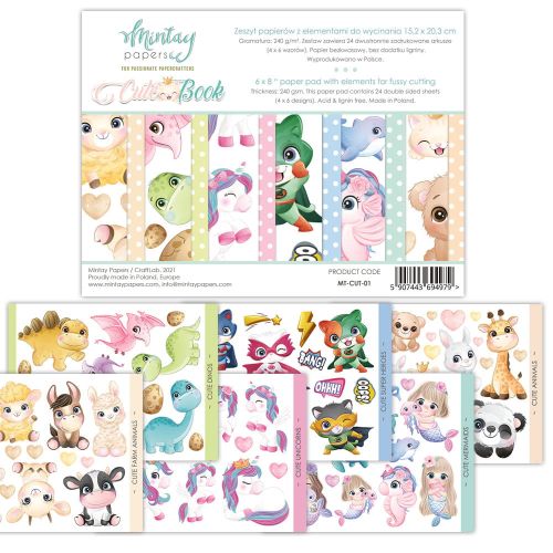papier scrapbook Mintay Papers - cute book (elementy do wycinania) [bloczek/pad]