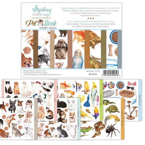 papier scrapbook Mintay Papers - pet book (elementy do wycinania) [bloczek/pad]