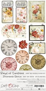 zestaw dodatków - rays of sunshine - junk journal [zestaw dodatków 6" x 12"]