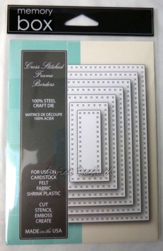 wykrojnik Memory Box - cross stitched frame borders [99124]