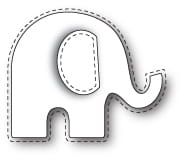 wykrojnik Poppy Stamps - stitched elephant [1361]
