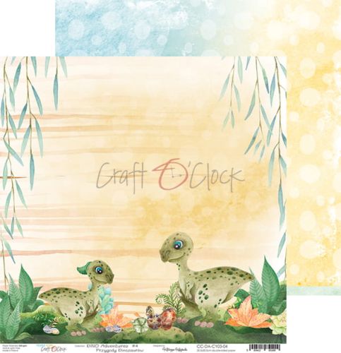 papier scrapbook craft o'clock - dino adventure 04