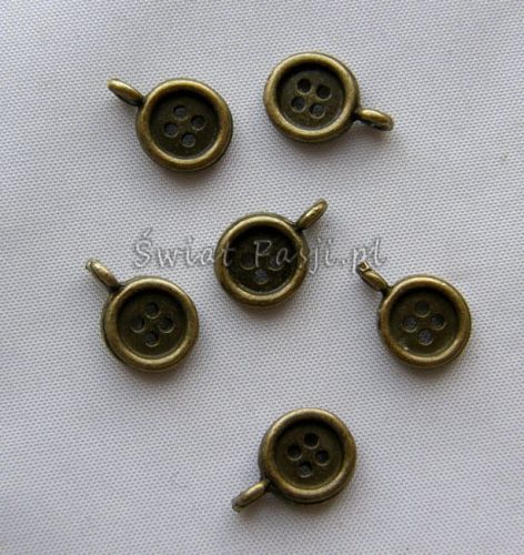 wisiorek - guziczek (mosiężny) 8 mm
