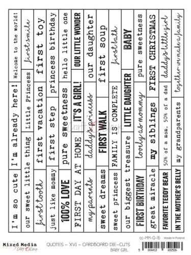 arkusz z napisami craft o'clock - tekturki die cuts (eng) 16