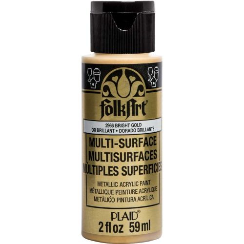 farba metaliczna  FolkArt multi surface - bright gold (złota) 59ml