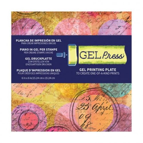 płytka żelowa do monoprintingu / monotypii Gel Press - gel printing plate kwadrat 15,24 x 15,24 cm  *** wersja BULK