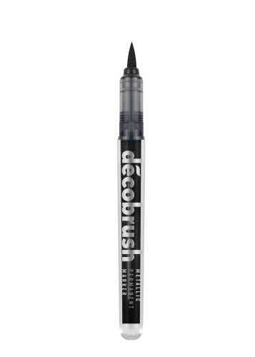 marker Karin DecoBrush Metallic - black (czarny)