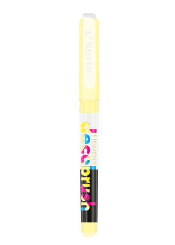 marker Karin Pigment DecoBrush - pastel yellow (pastelowy żółty) [100U]