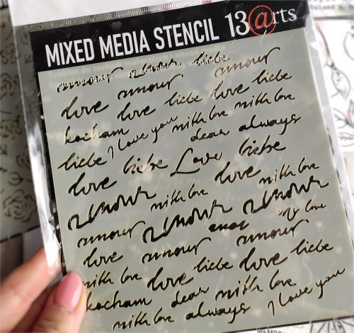 szablon 13Arts - love letters (rose in love) [ARTRIL14]