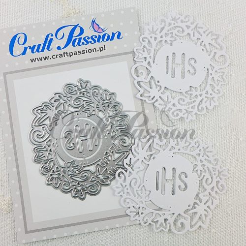 wykrojniki Craft Passion - wianek z bluszczu z IHS [CP-103]