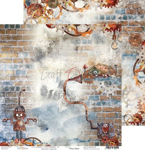 papier scrapbook Craft o'clock - robots adventures 01