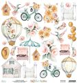 papier scrapbook Mintay Papers - joy of life - arkusz z elementami