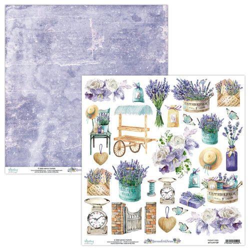 papier scrapbook Mintay Papers - lavender farm - arkusz z elementami