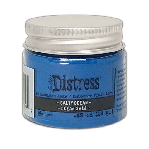 Puder do embossingu Distress Embossing Glaze - salty ocean (niebieski)