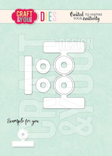 wykrojnik Craft&amp;You - spinacz / klamra (clip) [CW180]