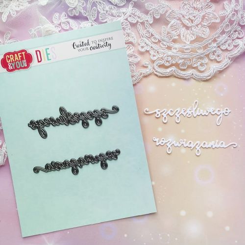 wykrojnik Craft&amp;You - napis: szczęśliwego rozwiązania [CW186]