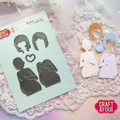 wykrojnik Craft&amp;You - kobieta w ciąży (pregnant woman) [CW181]