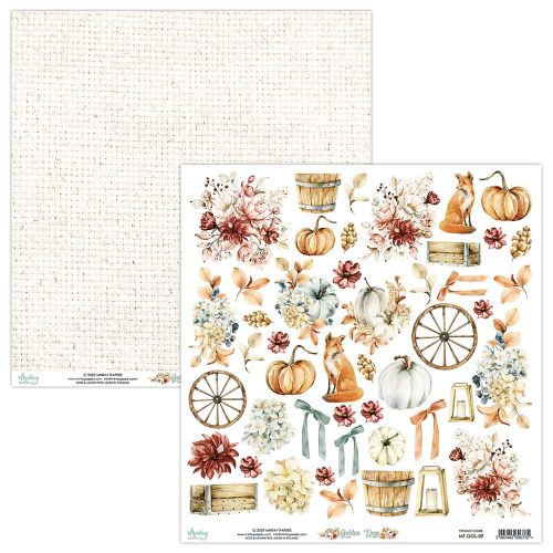 papier scrapbook Mintay Papers - golden days - arkusz z elementami