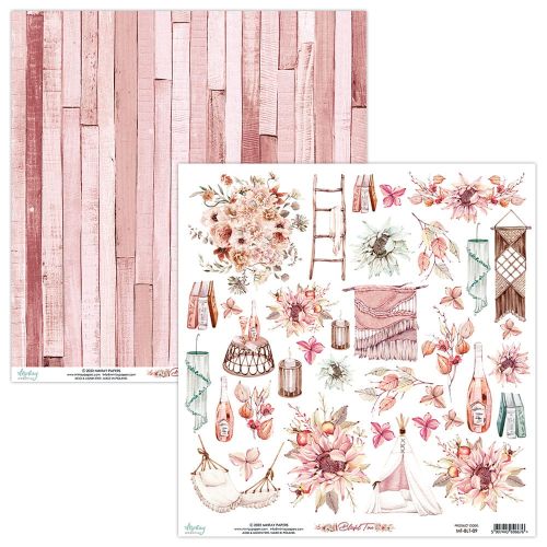 papier scrapbook Mintay Papers - blissful time - arkusz z elementami
