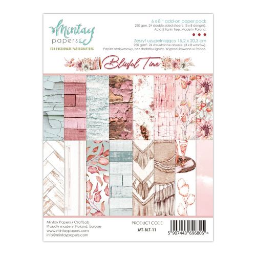 papier scrapbook Mintay Papers - blissful time (zestaw papierów uzupełniających) [bloczek/pad]