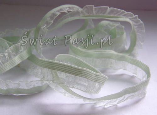 falbanka na gumce - pastelowo seledynowa