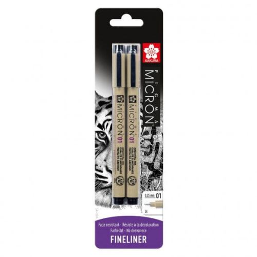cienkopisy Sakura Pigma MICRON 01 - 2szt