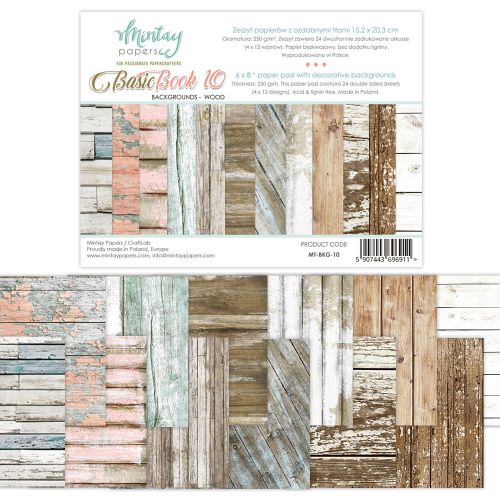 papier scrapbook Mintay Papers - basic book 10 - wood [bloczek/pad]