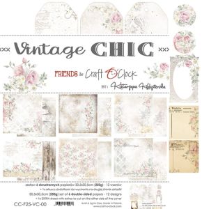 papier scrapbook Craft o'clock - vintage chic [zestaw 12" x 12"]