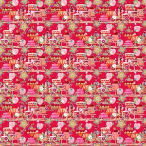 tkanina bawełniana Vaessen Creative - coco-ton - so cute red pastry shop (45x50 cm)