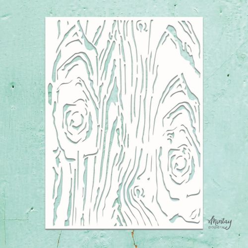 szablon / maska Mintay - drewno [MTK-STEN-07]