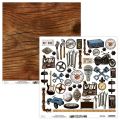 papier scrapbook Mintay Papers - garage - arkusz z elementami