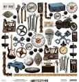 papier scrapbook Mintay Papers - garage - arkusz z elementami