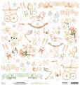 papier scrapbook Mintay Papers - little one - arkusz z elementami