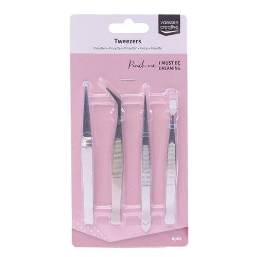 zestaw pęset Vaessen Creative - 4 sztuki