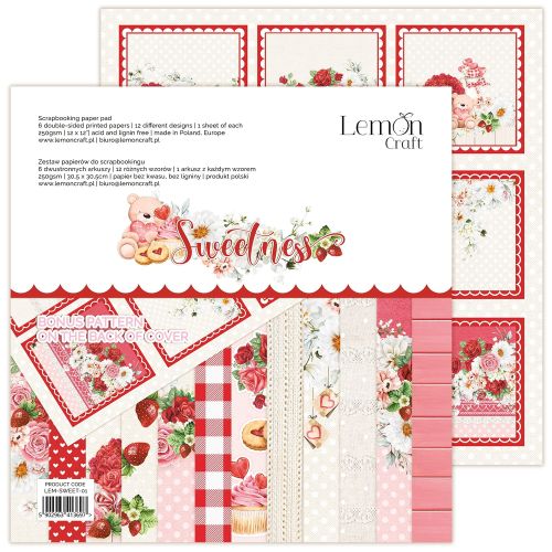 papier scrapbook LemonCraft - sweetness [bloczek/pad] 30,5 x 30,5