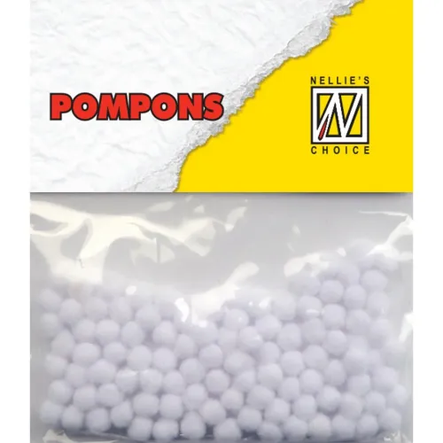pomponiki mini 3mm - kolor biały