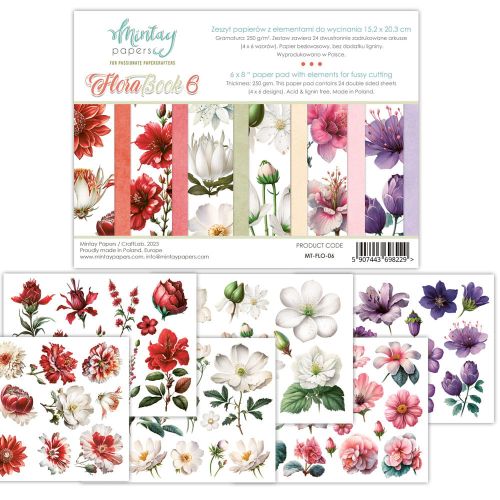 papier scrapbook Mintay Papers - flora book 6 (elementy do wycinania) [bloczek/pad]