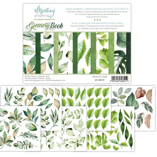 papier scrapbook Mintay Papers - greenery book (elementy do wycinania) [bloczek/pad]