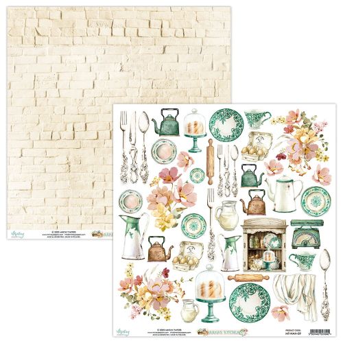 papier scrapbook Mintay Papers - nana's kitchen - arkusz z elementami