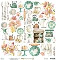 papier scrapbook Mintay Papers - nana's kitchen - arkusz z elementami