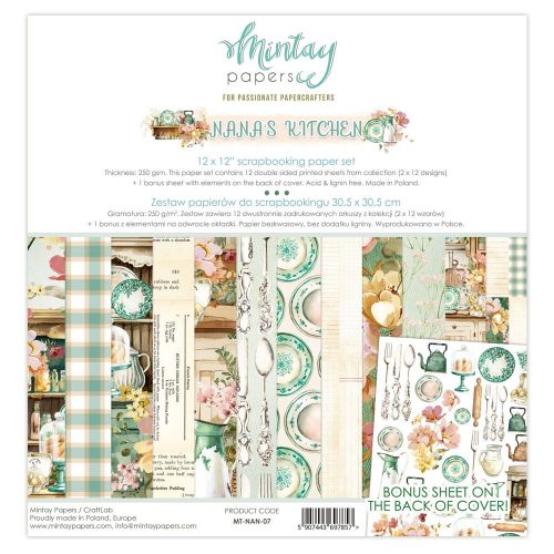 papier scrapbook Mintay Papers - nana's kitchen [zestaw 12"x12"]