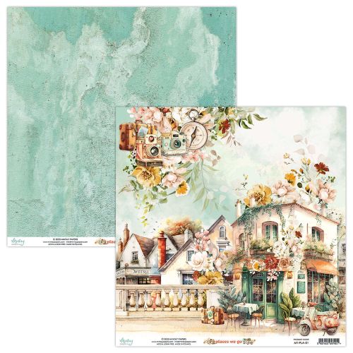 papier scrapbook Mintay Papers - places we go 01
