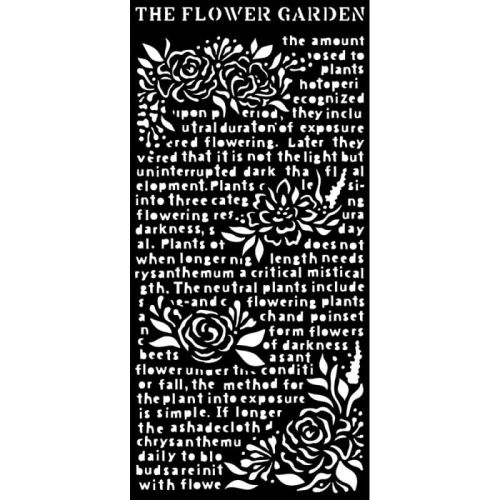 szablon Stamperia 12 x 25 cm - garden of promises - pismo/kwiat